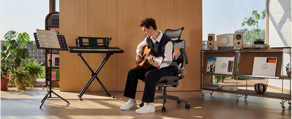 Sihoo B100-PRO Ergonomic Office Chair with 4D Linkage Armrests & Retractable Footrest