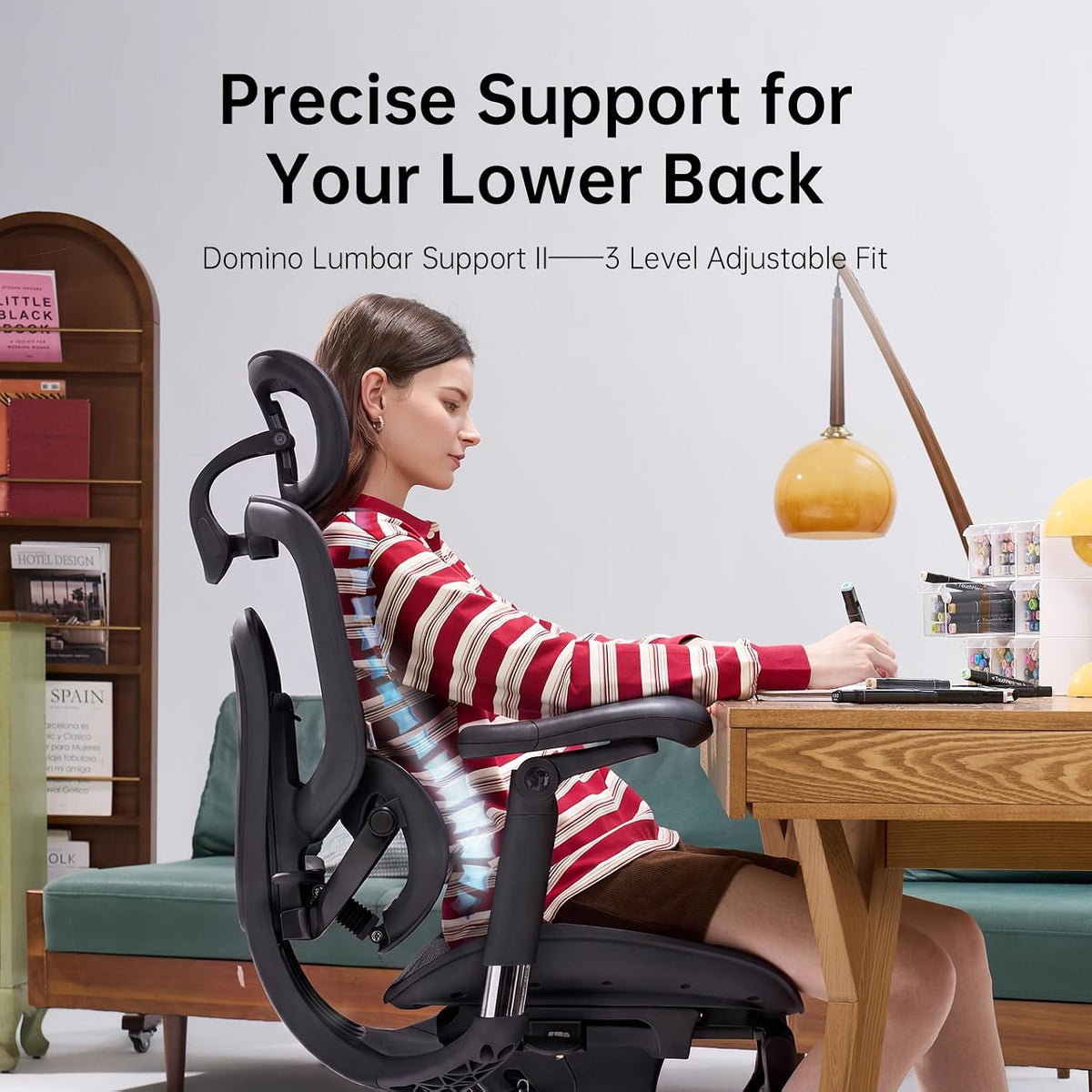 Sihoo C300-Pro-V2-M101 Ergonomic Office Chair with 8D Articulating Armrests