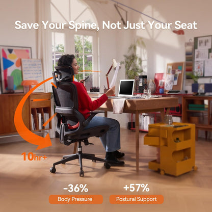 Sihoo B100 Ergonomic Office Chair with 2D Flip-Up Armrests & Premium Wave Mesh