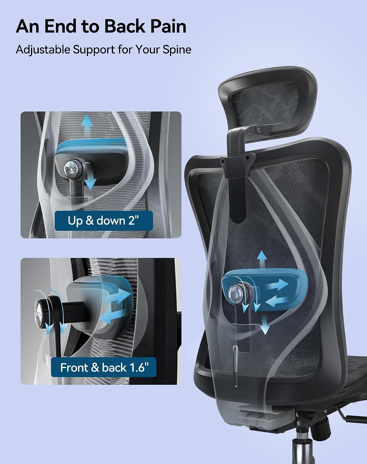 Sihoo M57 Full-Mesh Ergonomic Office Chair with 3D Adjustable Armrests