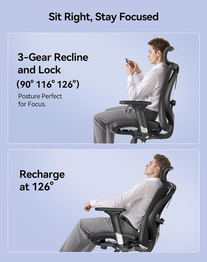 Sihoo M57 Full-Mesh Ergonomic Office Chair with 3D Adjustable Armrests