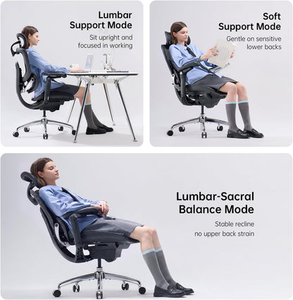 Sihoo C300-Pro-V2-M101 Ergonomic Office Chair with 8D Articulating Armrests