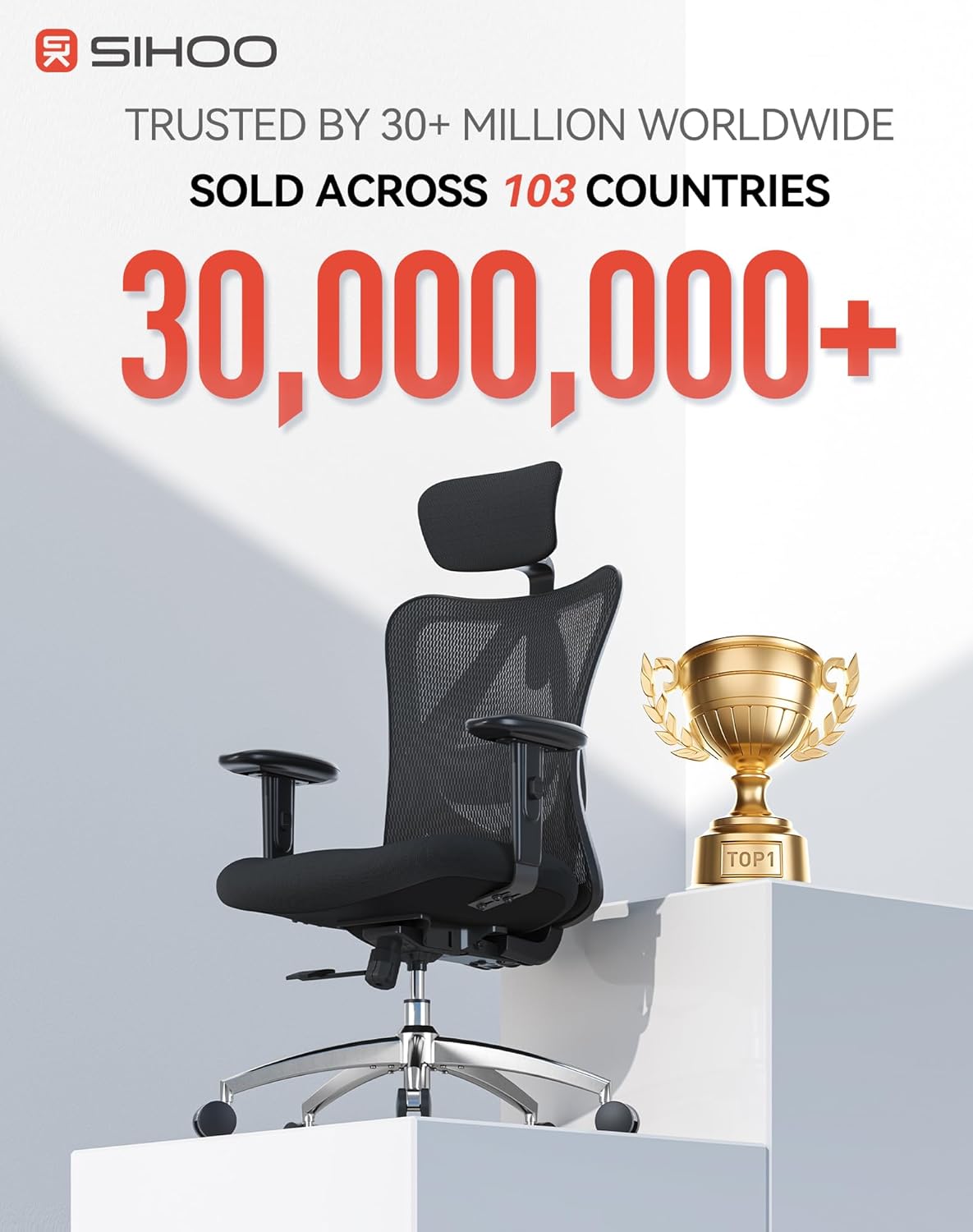 Sihoo M18 Ergonomic Office Chair with Adjustable Lumbar Support & Headrest