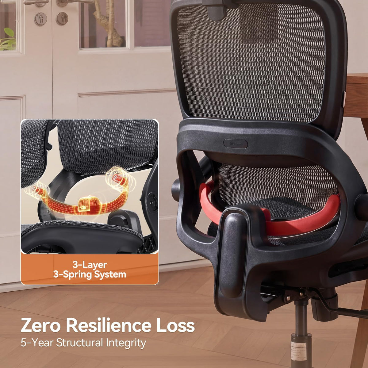 Sihoo B100 Ergonomic Office Chair with 2D Flip-Up Armrests & Premium Wave Mesh