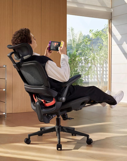 Sihoo B100-PRO Ergonomic Office Chair with 4D Linkage Armrests & Retractable Footrest