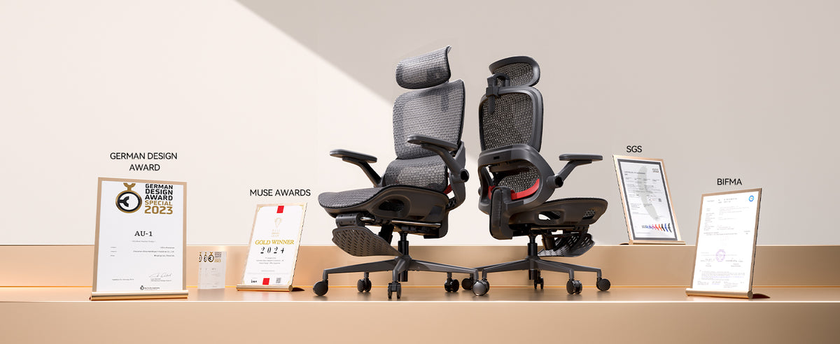 Sihoo B100-PRO Ergonomic Office Chair with 4D Linkage Armrests & Retractable Footrest